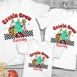 Cousin crew name Christmas matching family T-Shirt