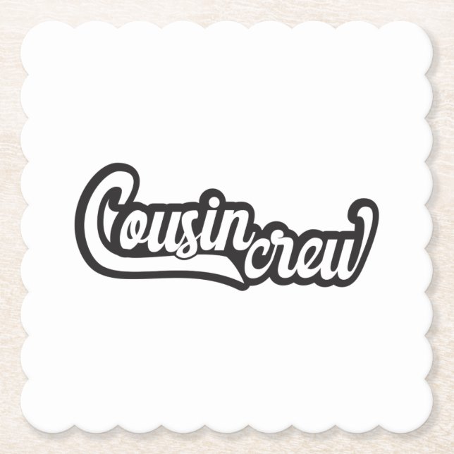 Cousin Crew Paper Coaster (Front)