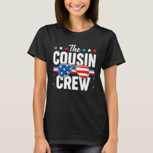 Cousin Crew Patriotic  4th Of July American Usa Fl T-Shirt