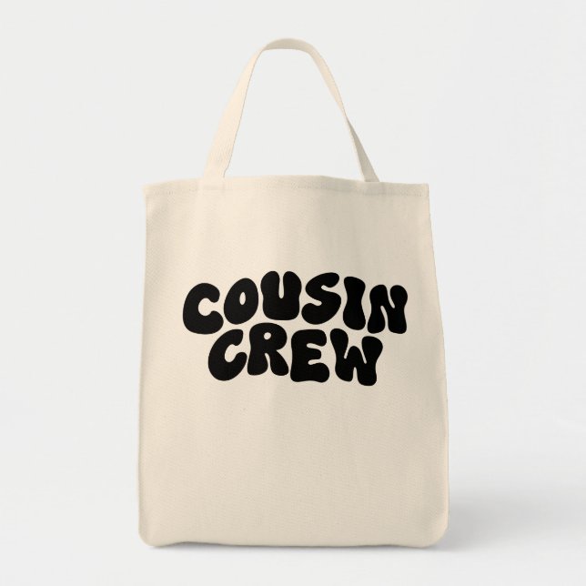 Cousin Crew | Retro Matching Cousin Family Reunion Tote Bag (Front)