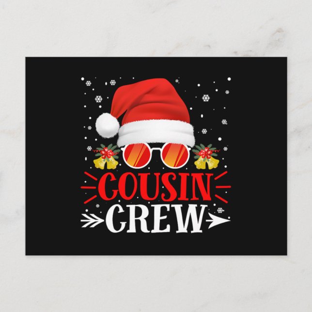 Cousin Crew Santa Christmas.Png Invitation Postcard (Front)