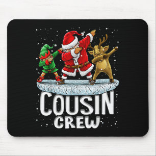 Cousin Crew Santa Elf Dabbing Matching Family Chri Mouse Mat
