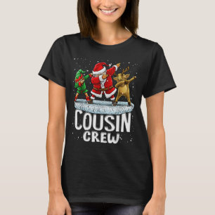 Cousin Crew Santa Elf Dabbing Matching Family Chri T-Shirt