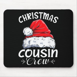 Cousin Crew Santa Family Matching Christmas Pajama Mouse Mat
