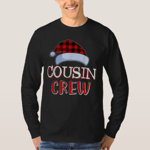 Cousin Crew Santa Family Matching Christmas Pajama T-Shirt