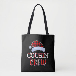 Cousin Crew Santa Family Matching Christmas Pajama Tote Bag