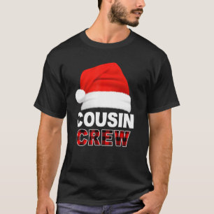 Cousin Crew Santa Hat Butiflo Plaid Red Xmas Hol T-Shirt