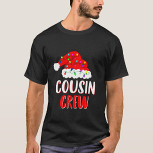 Cousin Crew Santa Hat Lights Family Matching Chris T-Shirt