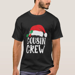Cousin Crew Santa Hat Xmas Funny Family Christmas  T-Shirt