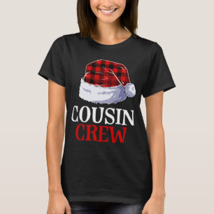 Cousin Crew Santa Plaid Buffalo Apparel Funny Chri T-Shirt