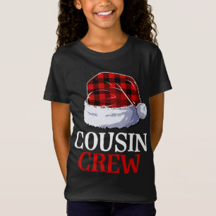 Cousin Crew Santa Plaid Buffalo Funny Christmas T-Shirt