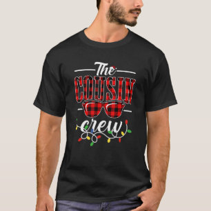 Cousin Crew Santa Red Plaid Xmas Christmas Pajama T-Shirt