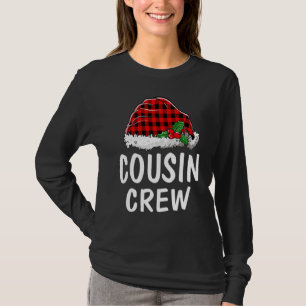 Cousin Crew Santa Red Plaid Xmas Christmas Pyjamas T-Shirt