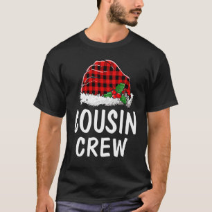 Cousin Crew Santa Red Plaid Xmas Christmas Pyjamas T-Shirt