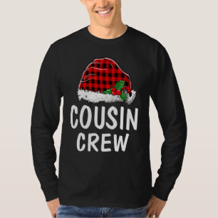 Cousin Crew Santa Red Plaid Xmas Christmas Pyjamas T-Shirt