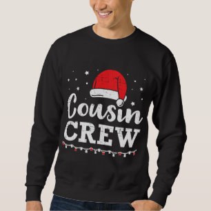 Cousin Crew Santa Red Plaid Xmas Funny Christmas P Sweatshirt