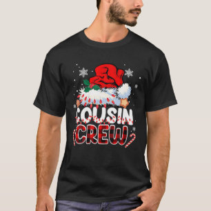 Cousin Crew Santa Red Plaid Xmas Funny Christmas T-Shirt
