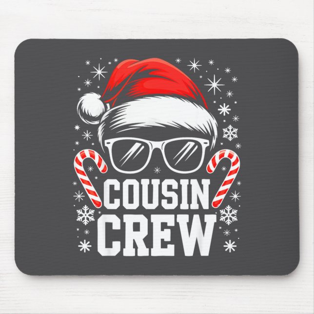 Cousin Crew Shirt Adults Kids Matching Christmas G Mouse Mat (Front)