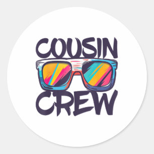 Cousin Crew Shirt Adults Kids Matching Cousin Crew Classic Round Sticker