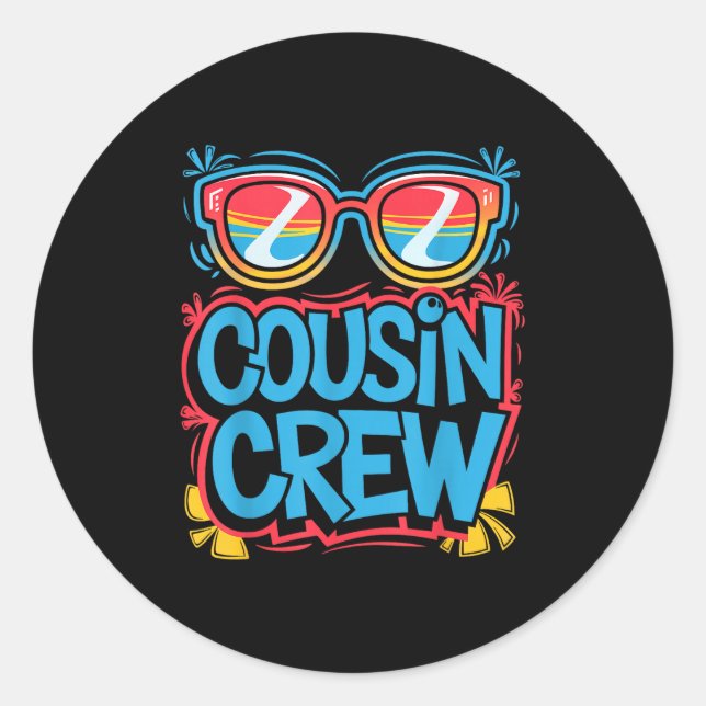 Cousin Crew Shirt Adults Kids Matching Cousin Givi Classic Round Sticker (Front)