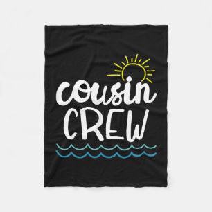 Cousin Crew Shirt Adults Kids Matching Cousin Squa Fleece Blanket
