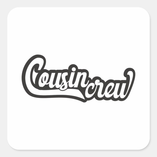 Cousin Crew Square Sticker (Front)