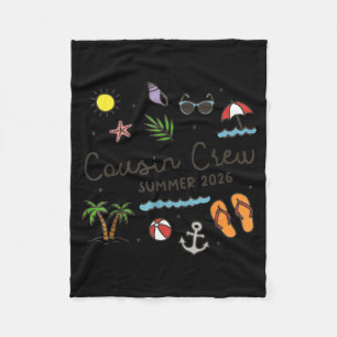Cousin crew summer 2026 vacation hawaii beach fleece blanket