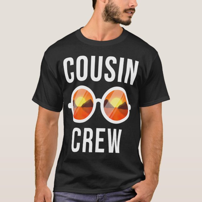 Cousin Crew Sunset Sunglasses Family Vacation Summ T-Shirt (Front)