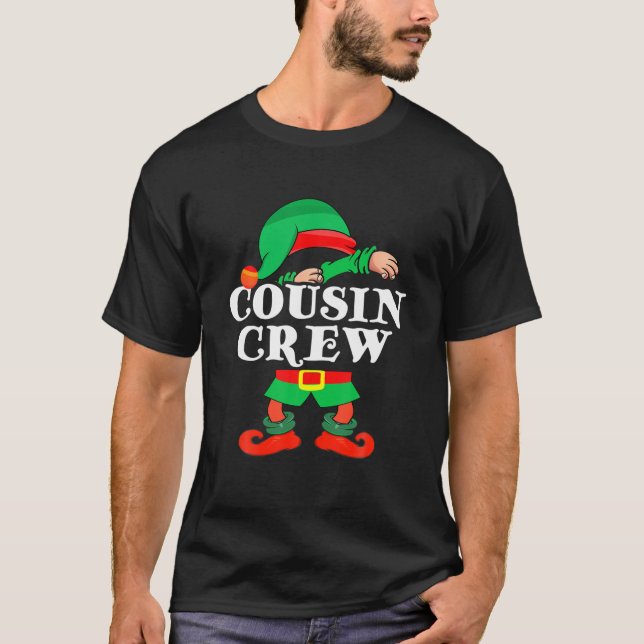 Cousin Crew - Team ELF Cute Christmas Family Match T-Shirt (Front)