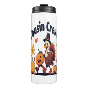 Cousin Crew Thanksgiving Pumpkin Thermal Tumbler