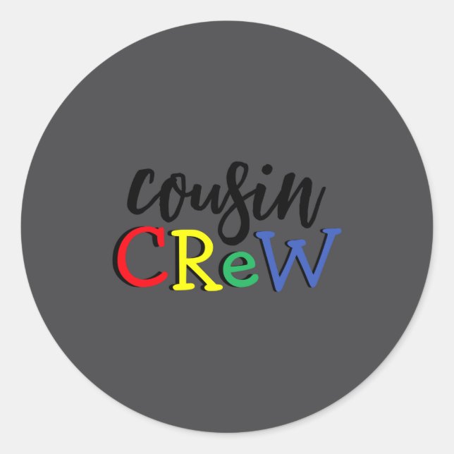 Cousin Crew Toddler  Classic Round Sticker (Front)