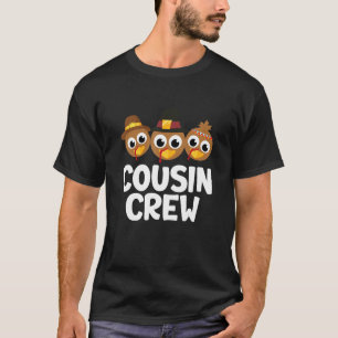 Cousin Crew Turkey Matching Family Thanksgiving Pj T-Shirt