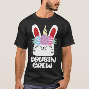 Cousin Crew Unicorn Bunny Easter Egg Hunt Costume  T-Shirt