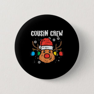 Cousin Crew Xmas Pjs Matching Christmas Pajamas Fo 6 Cm Round Badge