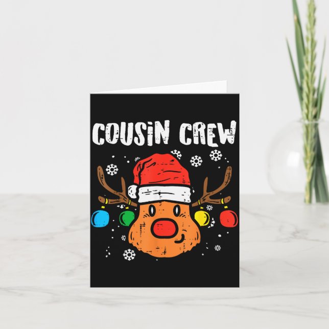 Cousin Crew Xmas Pjs Matching Christmas Pajamas Fo Card (Front)