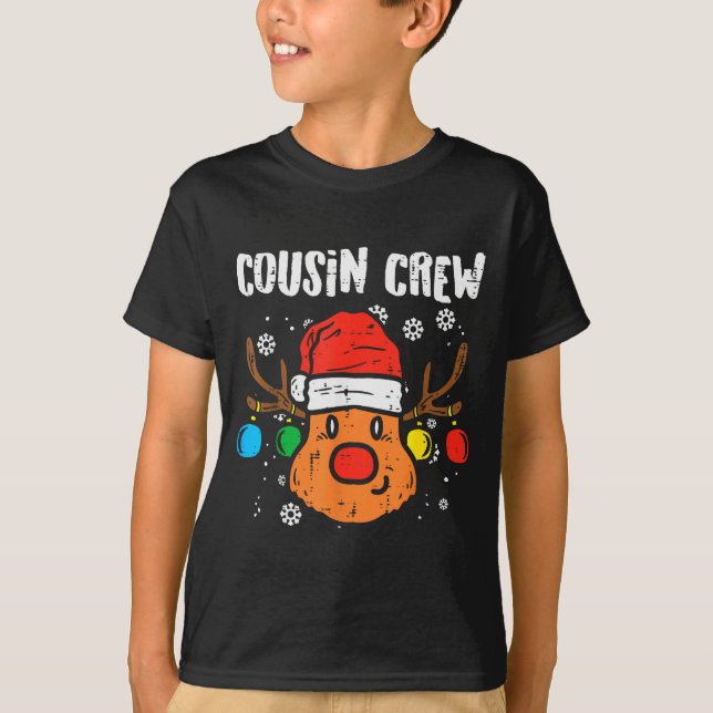 Cousin Crew Xmas Pjs Matching Christmas Pajamas Fo T-Shirt (Front)