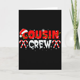 Cousin Crew Xmas Tree Matching Kids Family Group F Card