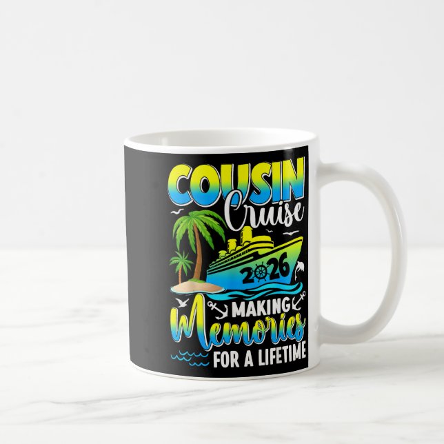 Cousin Cruise 2026 Summer Vacation Beach Family Tr Coffee Mug (Right)