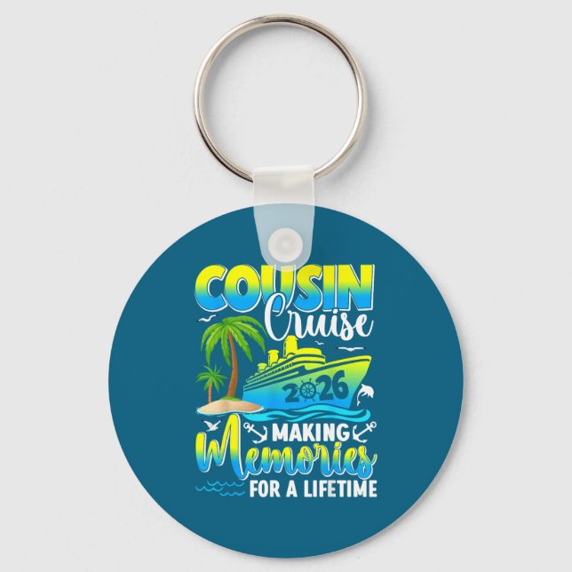 Cousin Cruise 2026 Summer Vacation Beach Family Tr Key Ring (Front)