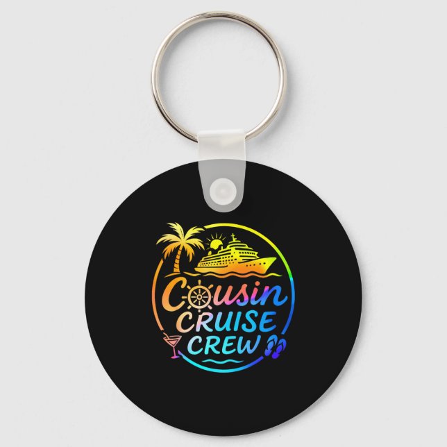 Cousin Cruise Crew Trocal Summer Vacation Matching Key Ring (Front)