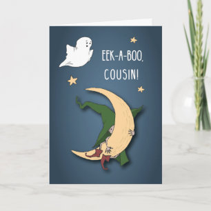 Cousin First Halloween Baby Peek A Boo Witch Card