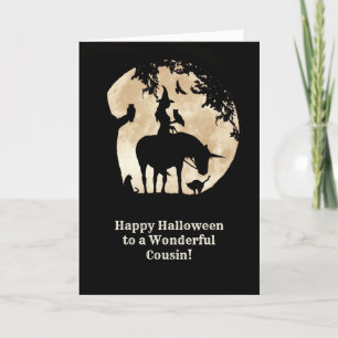 Cousin Halloween Witch and Familiars Magical Card