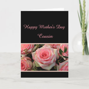 Cousin Happy Mother's Day rose card