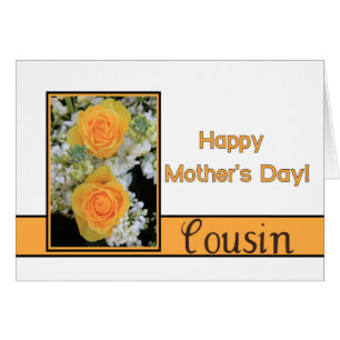 Cousin Happy Mother's Day rose card