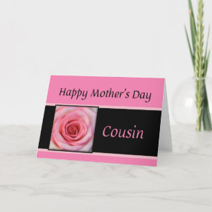Cousin Mother's Day rose card