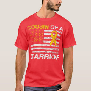 Cousin Of A Warrior Childhood Cancer Awareness  T-Shirt