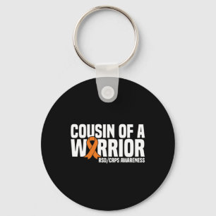 Cousin Of A Warrior Orange Ribbon Rsdcrps Awarenes Key Ring