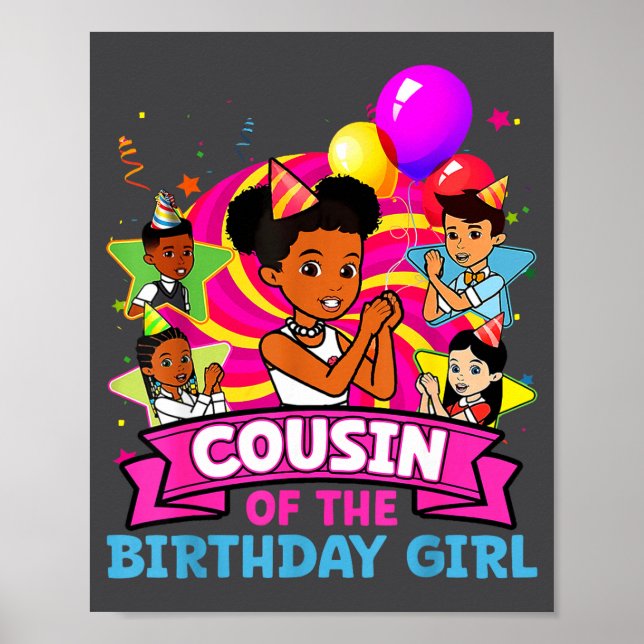 Cousin Of Birthday Girl Gracie Nk Doll Family Deco Poster (Front)
