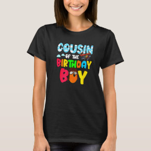 Cousin Of The Birthday Boy Aeroplane Helicopter T-Shirt