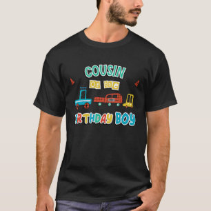 Cousin of the Birthday Boy Car Theme Matching Fami T-Shirt